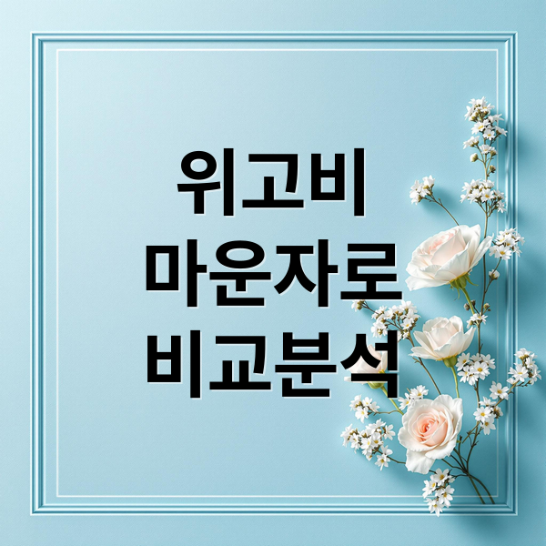 위고비
마운자로
비교분석 (위고비 마운자로 가격 효과 부작용 비교 정리)
