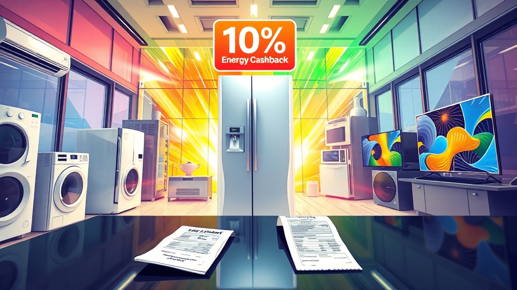 으뜸효율 가전 환급, 뭘까? (illustration 스타일)