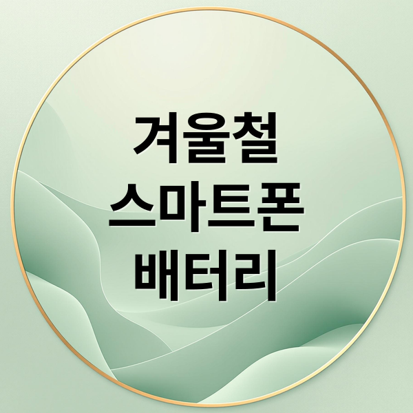 겨울철
스마트폰
배터리 (스마트폰 배터리 방전 이유 겨울)