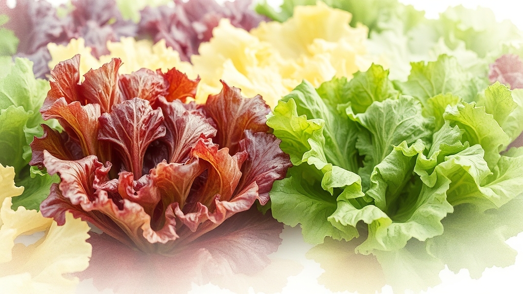 양상추 종류별 특징 & 활용법 (watercolor 스타일)