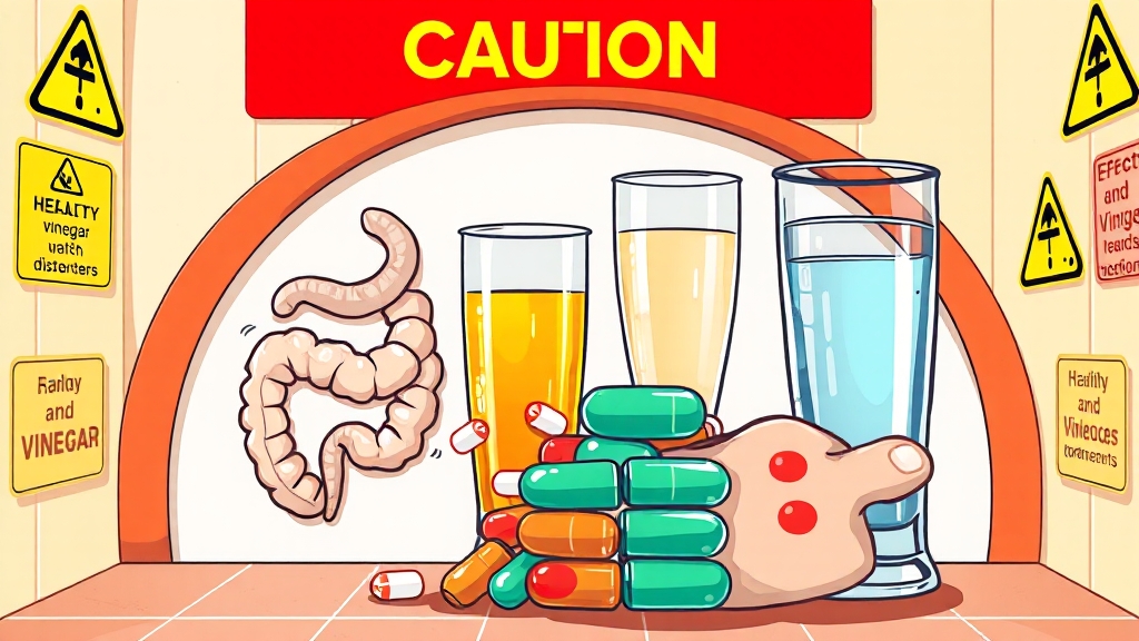 부작용 및 주의사항 (cartoon 스타일)