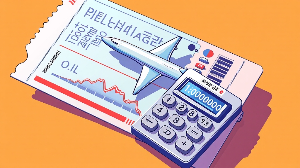 유류할증료, 어떻게 계산될까? (illustration 스타일)