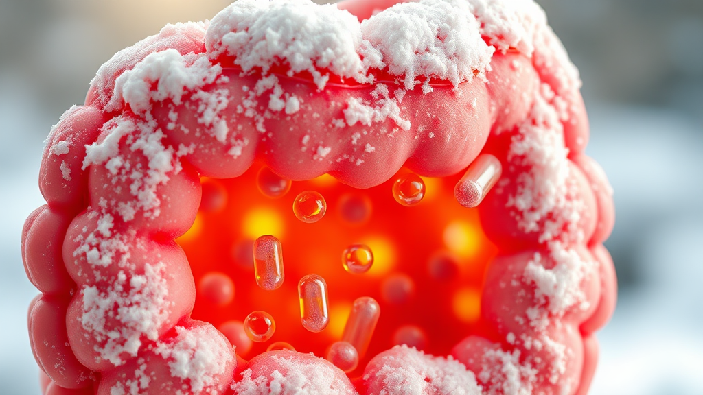 장 건강, 면역력 연결고리 (realistic 스타일)