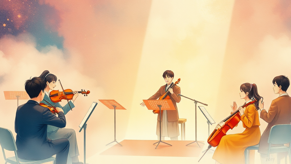 ‘신의 악단’ 인기 급상승 배경 (watercolor 스타일)