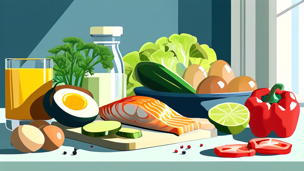 나에게 맞는 다이어트 음식 찾기 (illustration 스타일)