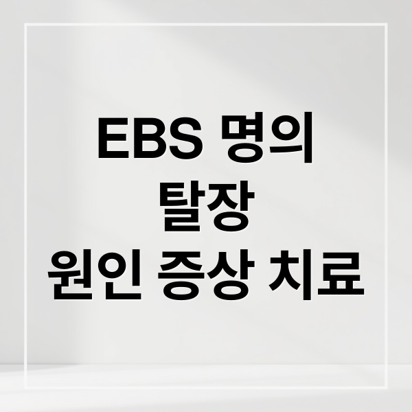 EBS 명의
탈장
원인 증상 치료 (EBS 명의 964회 탈장)