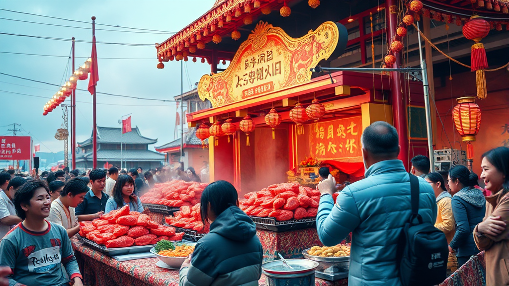 흥겨운 무대와 다채로운 공연 일정 (realistic 스타일)