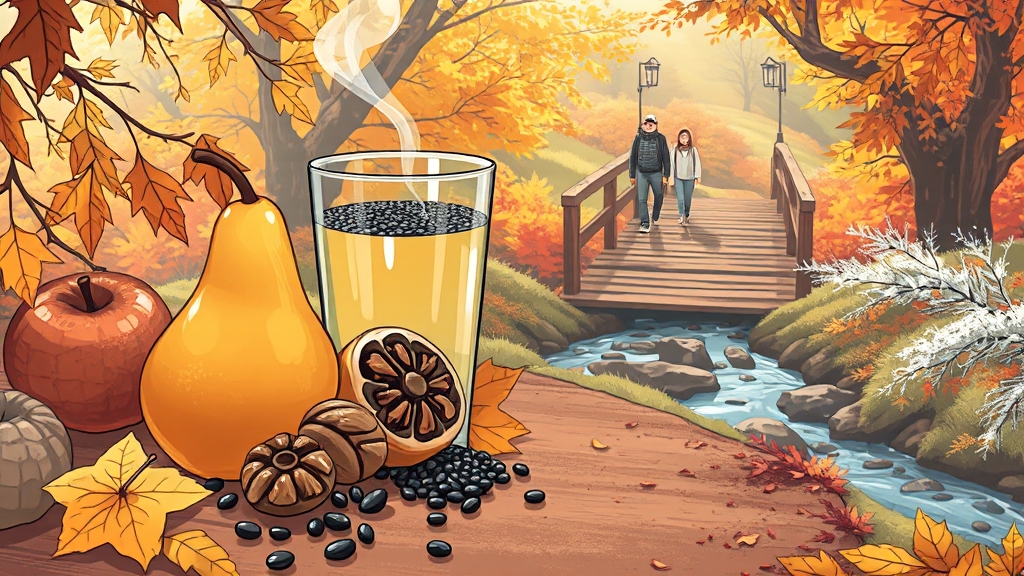 추분 건강 관리: 정보와 주의사항 (illustration 스타일)