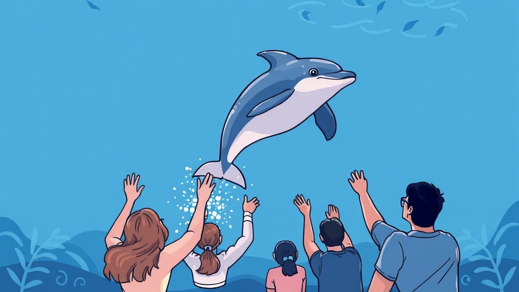 마린월드 기본 정보 (illustration 스타일)