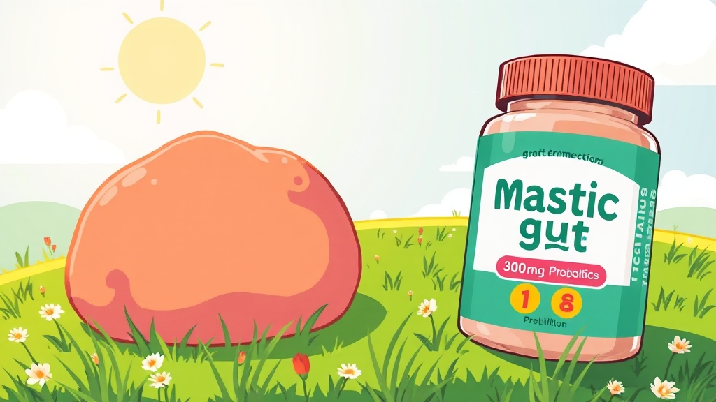 매스틱 유산균 고르는 팁 (cartoon 스타일)