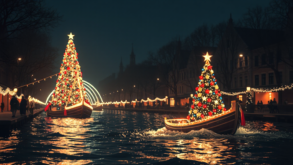 루덴시아 크리스마스 축제 핵심 포인트 (realistic 스타일)