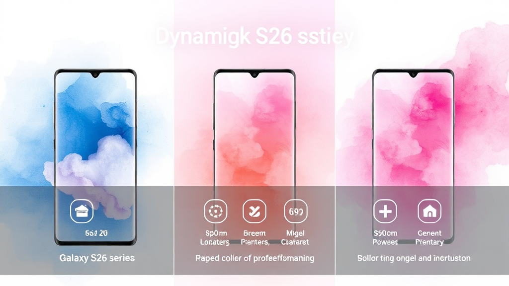 갤럭시 S26 시리즈 모델별 비교: 당신에게 맞는 선택은? (watercolor 스타일)