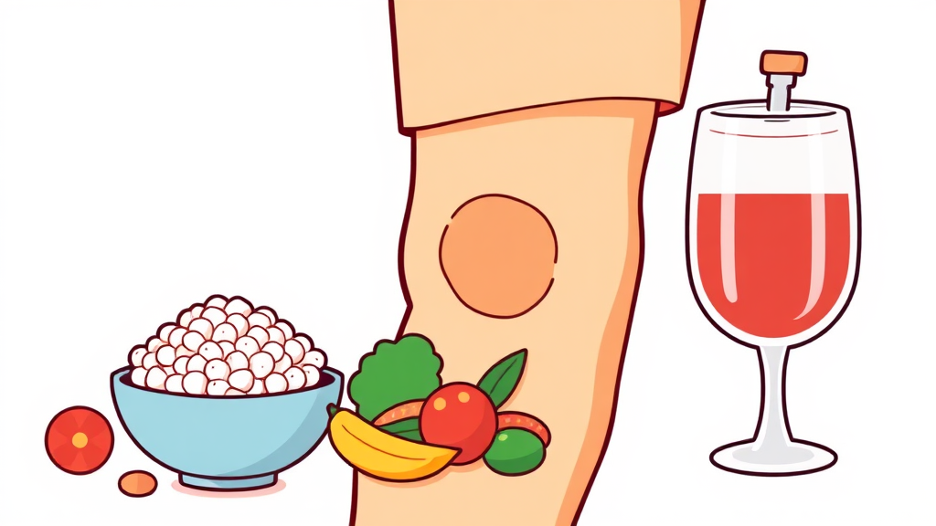 무릎 관절에 피해야 할 음식 (cartoon 스타일)