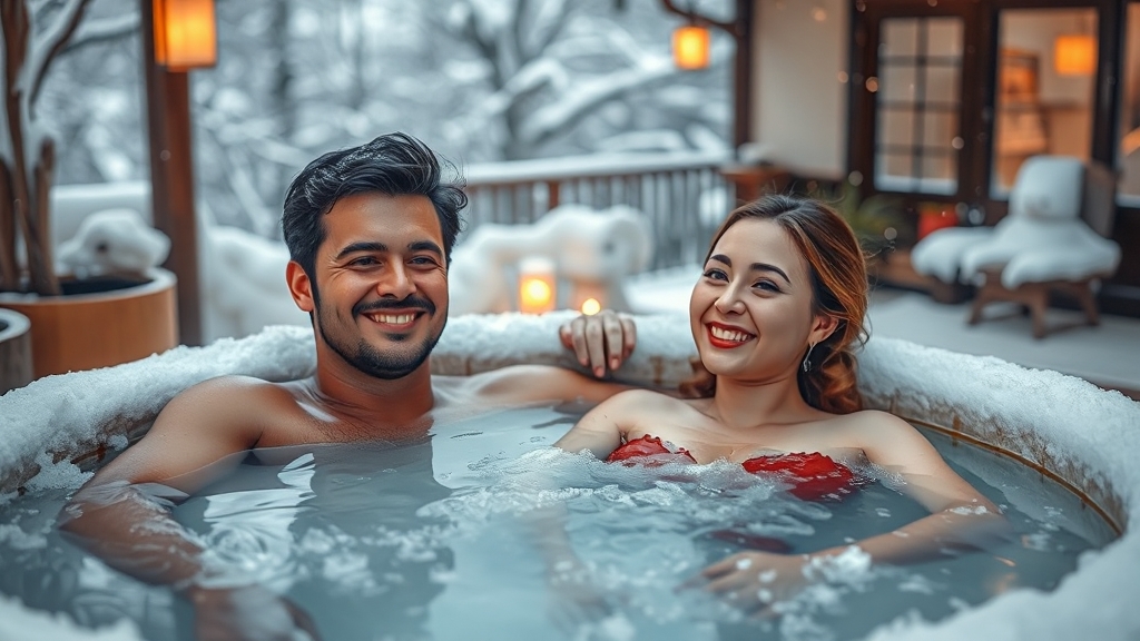 올겨울, 온천 여행 떠나자! (realistic 스타일)