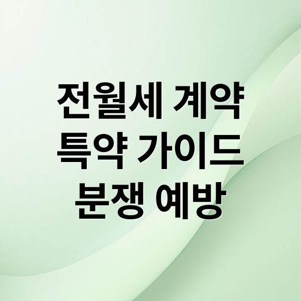 전월세 계약
특약 가이드
분쟁 예방 (전세 월세 계약서 특약)