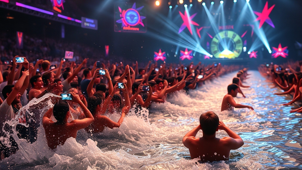 흠뻑쇼 미리보기: 특징 & 분위기 (realistic 스타일)