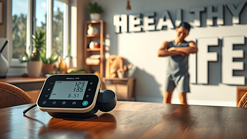 고혈압의 위험성과 자가 관리 (realistic 스타일)