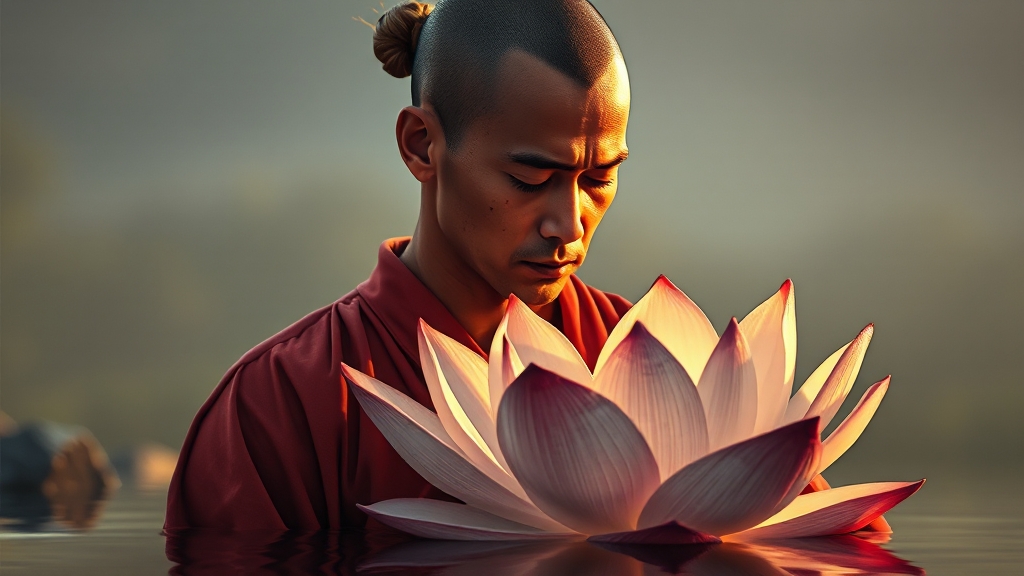 스님 꿈, 긍정적/부정적 의미는? (realistic 스타일)