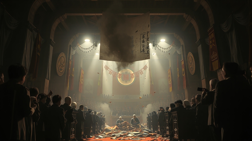 Crisis and tasks for the party — realistic style