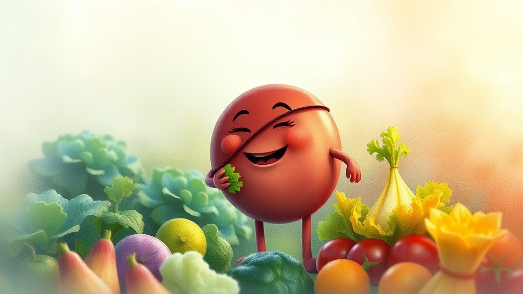 간 건강 식습관 팁 (watercolor 스타일)