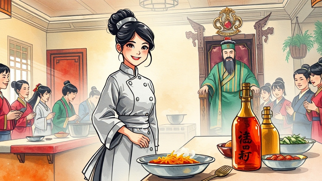 셰프의 활약과 왕의 변화 (cartoon 스타일)