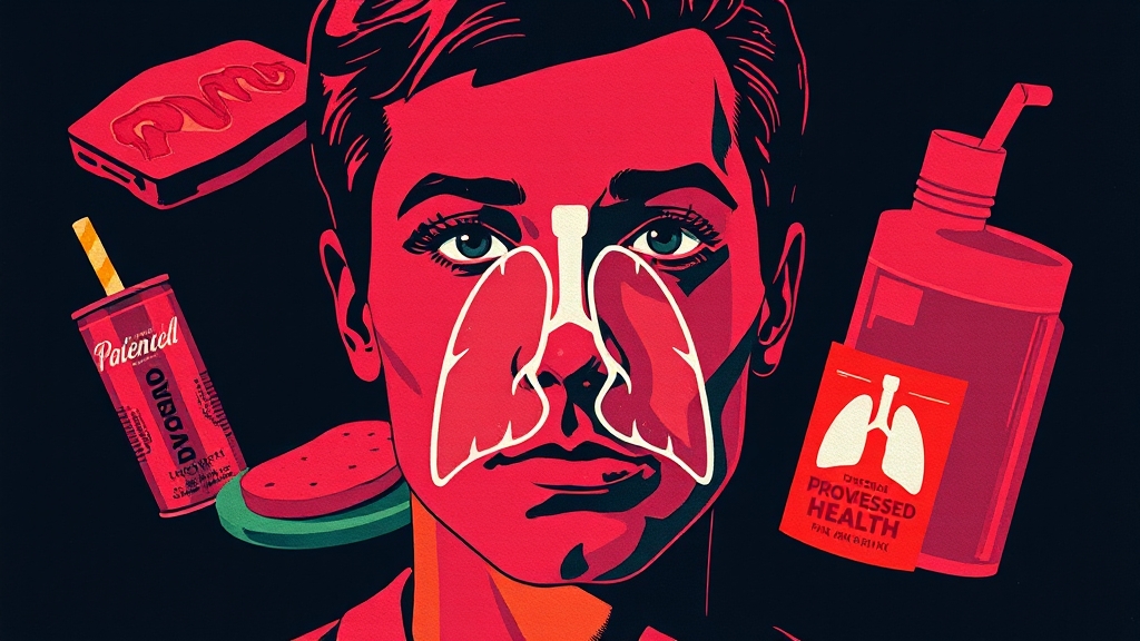 폐 건강 해치는 음식 주의! (popart 스타일)
