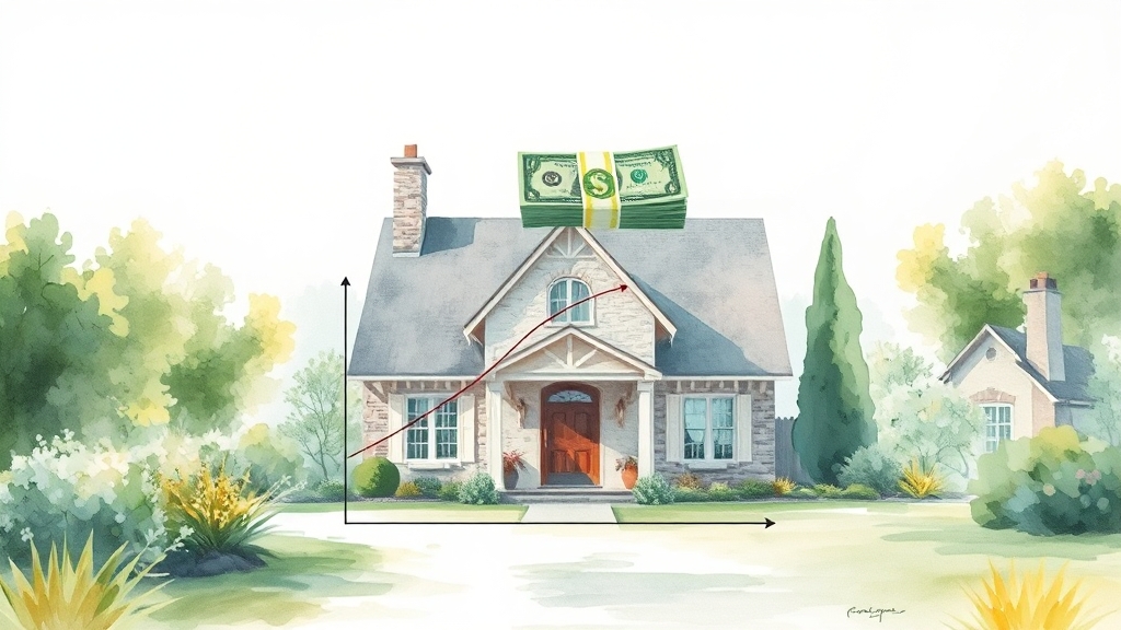 모기지 대출 금리 유형: 고정 vs 변동 (watercolor 스타일)