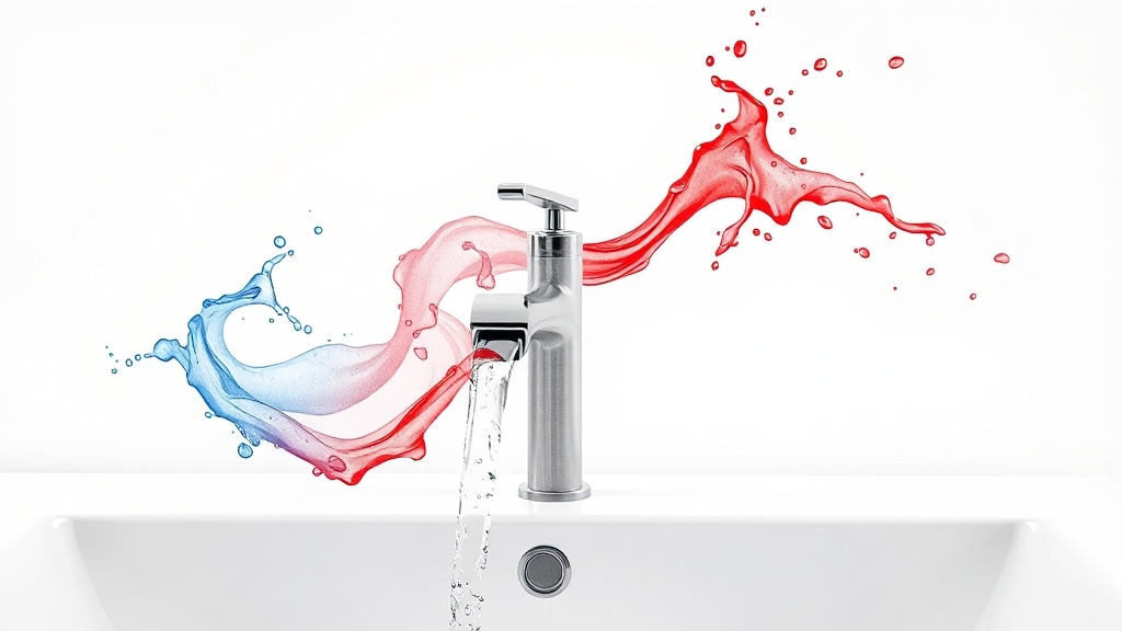 냉/온수 문제 구분 및 점검 (watercolor 스타일)