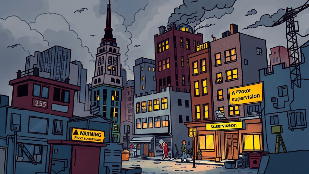 국토부 감사 및 관리 감독 문제점 (cartoon 스타일)