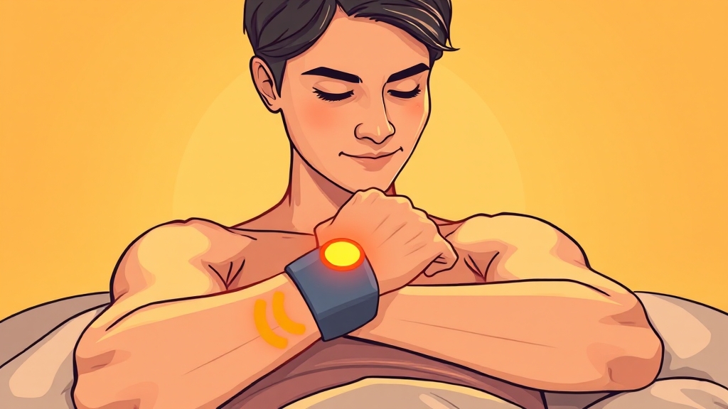 팔저림, 운동과 마사지로 관리하세요 (illustration 스타일)