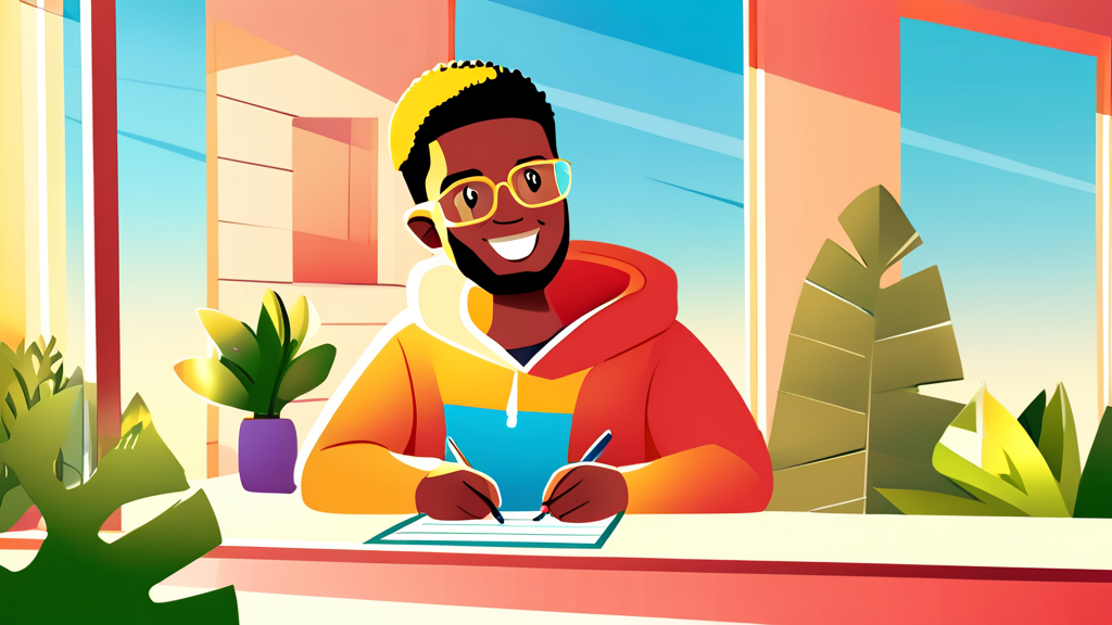 1인 가구 보증금 걱정, 안심 보험으로 해결해요 (cartoon 스타일)