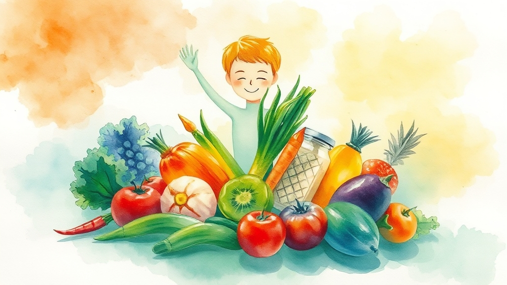 좋은 음식과 피해야 할 음식 (watercolor 스타일)