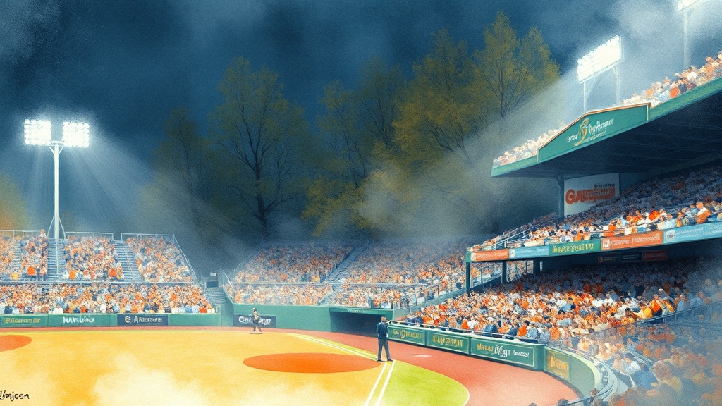 경기 일정 및 관람석 안내 (watercolor 스타일)