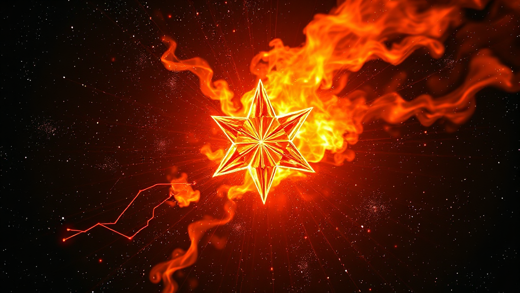 불의 별자리 궁합: 환상의 조합 vs. 위험한 관계 (realistic 스타일)