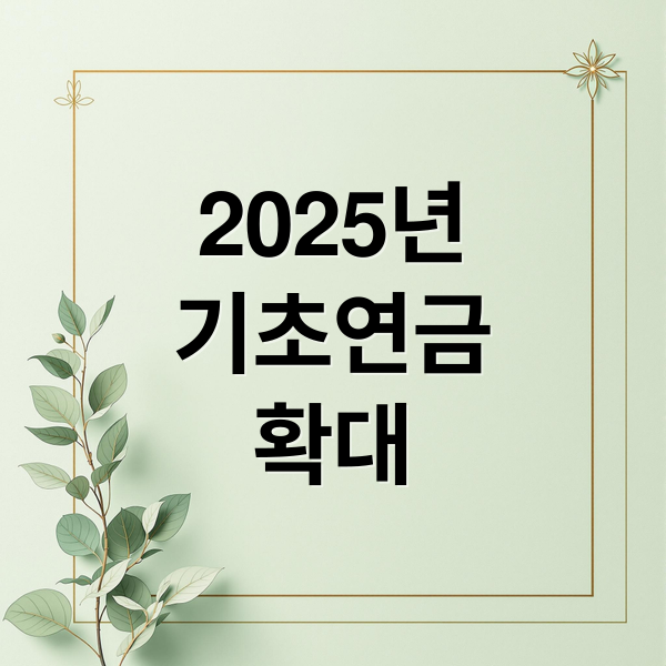 2025년
기초연금
확대 (2025 기초노령연금 수급자격 신청방법 총정리)