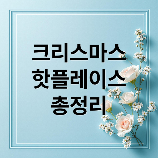크리스마스
핫플레이스
총정리 (크리스마스 가볼만한곳)