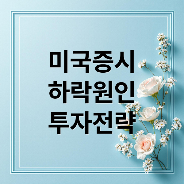 미국증시
하락원인
투자전략 (미국 증시)