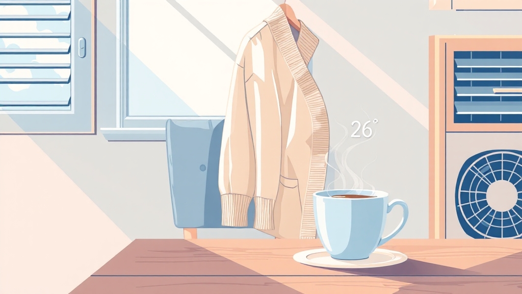 냉방병 예방하는 방법 (illustration 스타일)