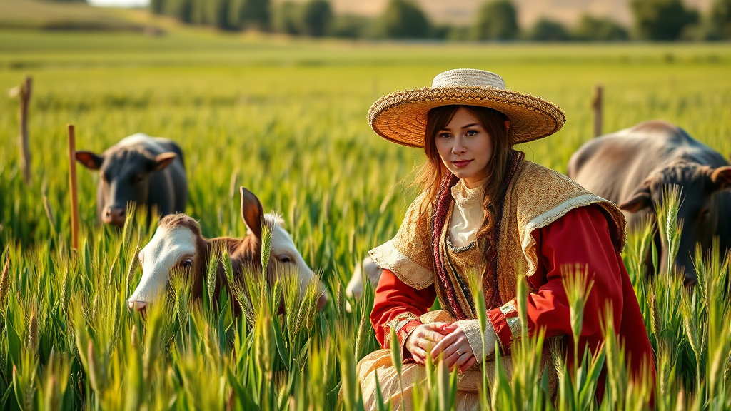 농장 체험: 즐거움 가득한 참여 프로그램 (realistic 스타일)