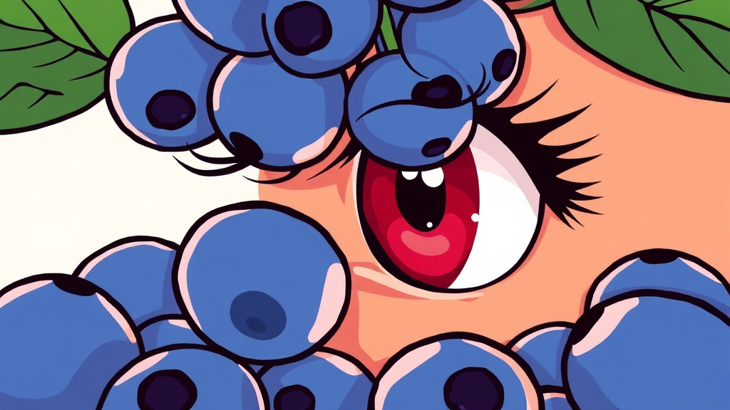 빌베리 & 아스타잔틴, 함께 섭취해야 하는 이유 (cartoon 스타일)