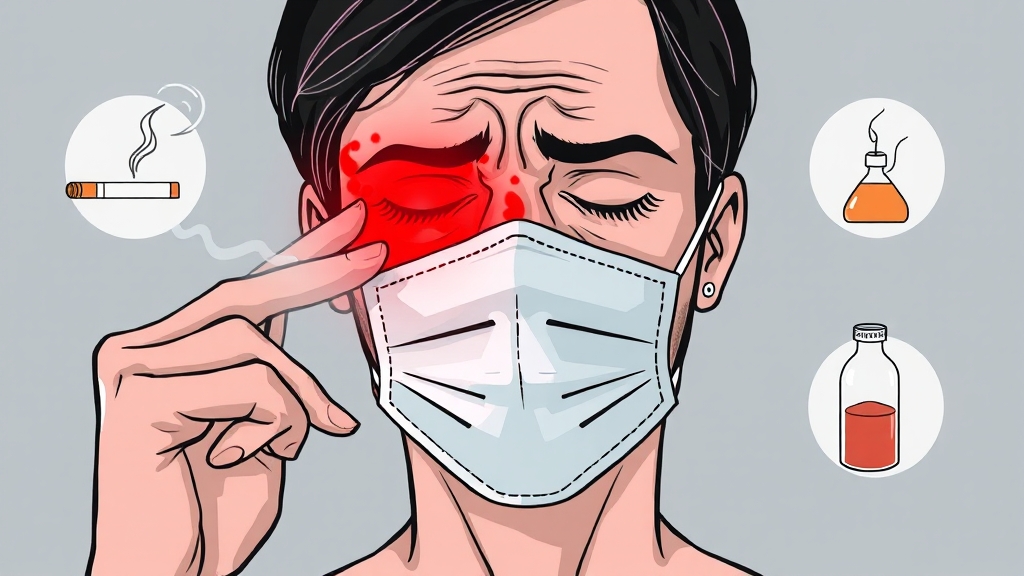 부비동암 예방 및 관리 (illustration 스타일)