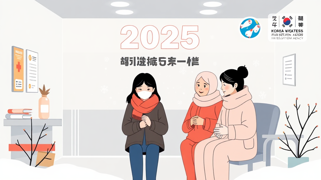 독감 예방접종 병원 (illustration 스타일)