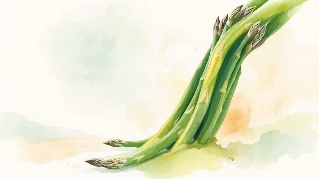 아스파라거스, 어떤 성분이 좋을까? (watercolor 스타일)