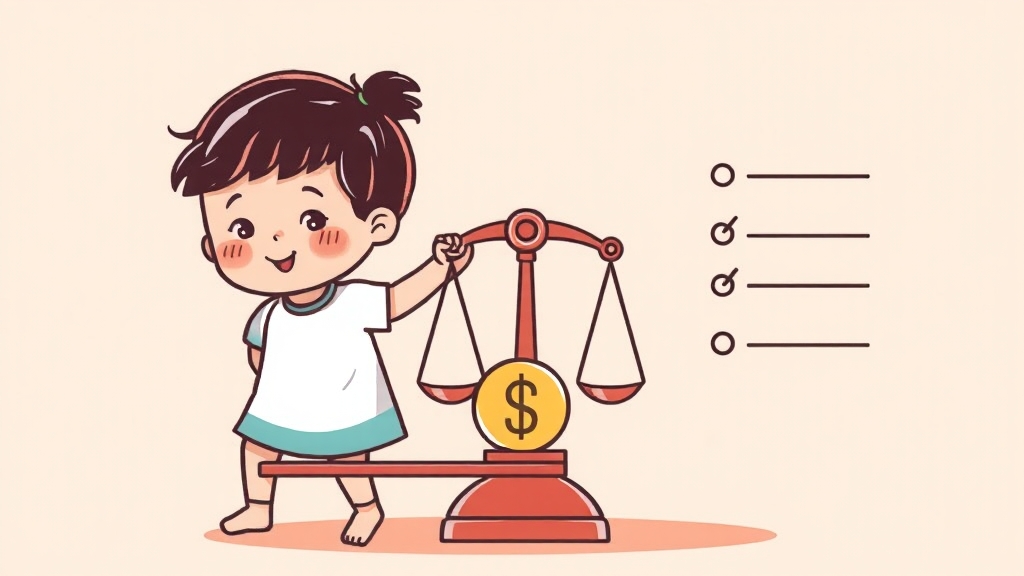 양육비 산정 기준 (illustration 스타일)