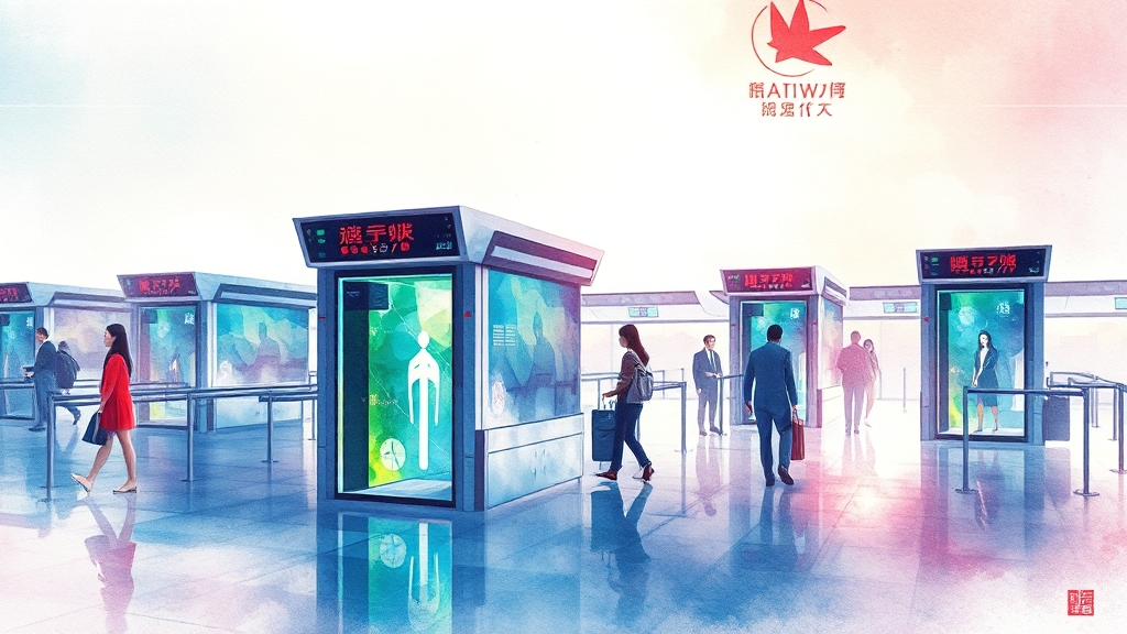 E-GATE, 자동출입국 심사로 빠르게! (watercolor 스타일)