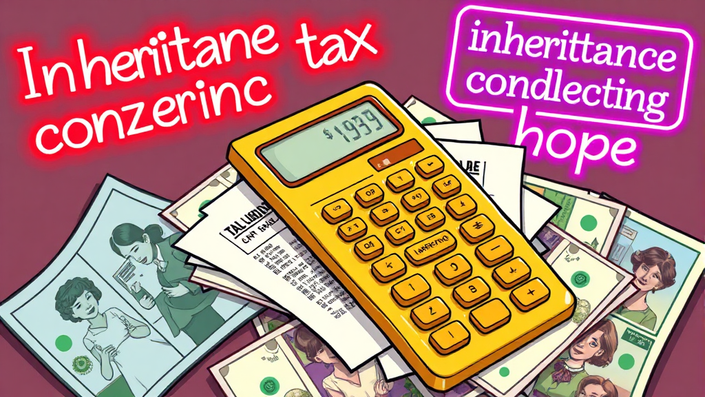 상속세 계산 과정 (cartoon 스타일)