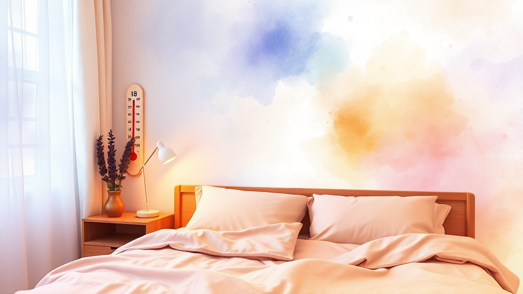 침실 온도 및 습도 최적화 (watercolor 스타일)