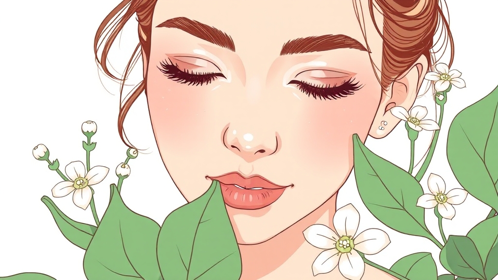 효과적인 스킨케어 루틴 (illustration 스타일)