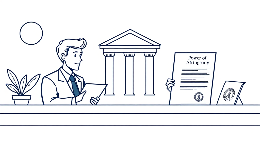 은행 위임장 작성 방법 (illustration 스타일)