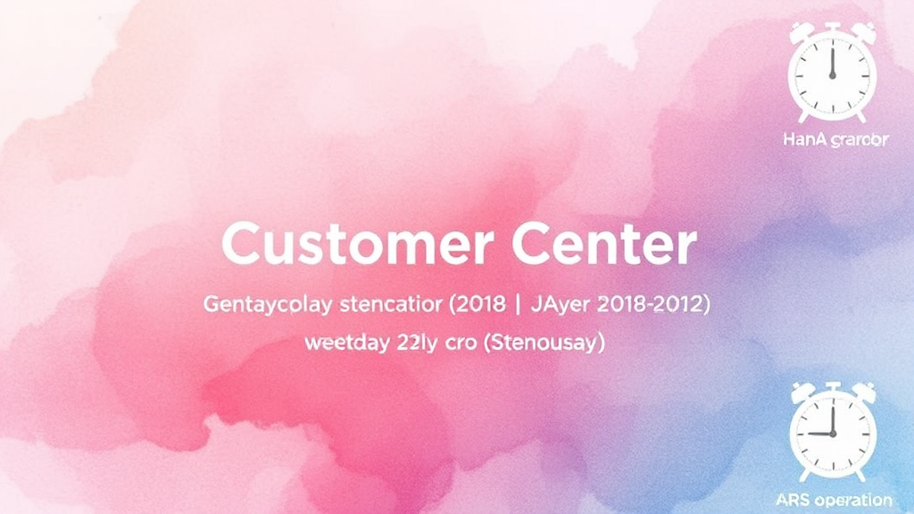 하나카드 고객센터 운영 시간 및 휴무일 (watercolor 스타일)